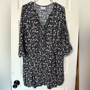 2 Old Navy Black Floral Dresses